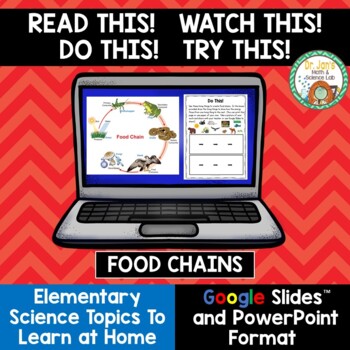 Preview of Science At Home:  Food Chains (Distance Learning)