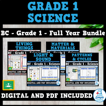 Preview of Science - BC Grade 1 - FULL YEAR BUNDLE