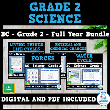 Preview of Science - BC Grade 2 - FULL YEAR BUNDLE