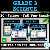 Science - BC Grade 3 - FULL YEAR BUNDLE