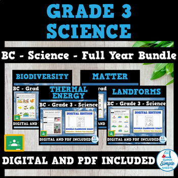 Preview of Science - BC Grade 3 - FULL YEAR BUNDLE