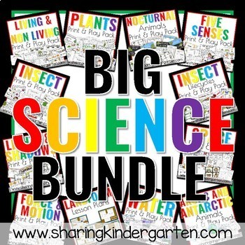 Preview of Science Bundle  | Kindergarten Science Bundle | First Grade Science Bundle