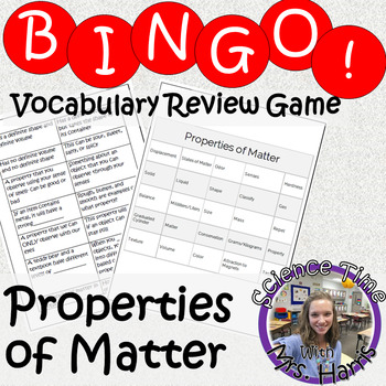 Preview of Science BINGO! Properties of Matter