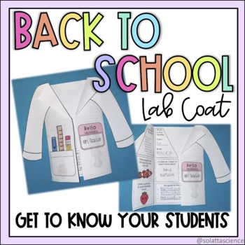 Preview of Science Back to School | Science Lab Coat | First Day of School Get to Know Me 
