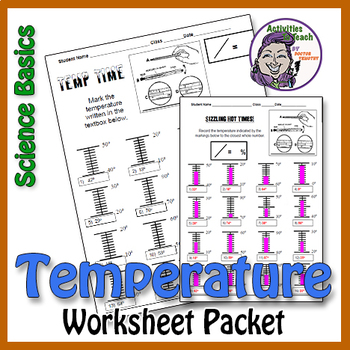 Preview of Science Measurement: Reading & Recording Temperature Worksheet Packet