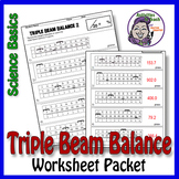 Balance Scale: Reading a Triple Beam Balance Worksheet Packet