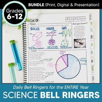 Preview of Science Bell Ringer Journal Prompts BUNDLE: Back to School Activities