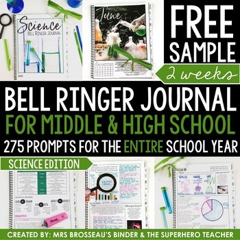 Preview of Science Bell Ringer Journal for the Entire School Year: FREE 2 Week Sample