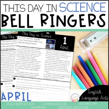 Preview of Science Bell Ringer and Warmups | April Morning Work | Daily Language