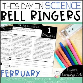 Preview of Science Bell Ringer and Warmups | February Morning Work | Daily Language