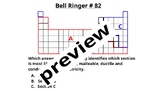 Science Bell Ringers 81-90 ,Metals, Metalloids, Nonmetals,