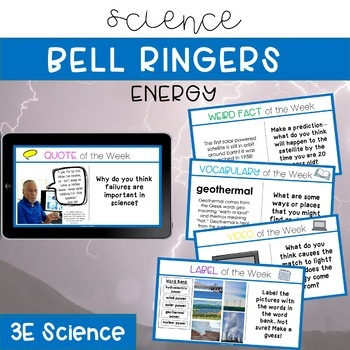 Preview of Science Bell Ringers - Energy
