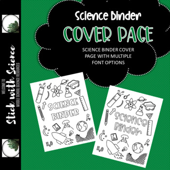 Preview of Science Binder Cover Page