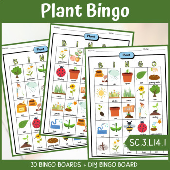 Preview of Science Bingo Game Plant Structures Vocabulary Game
