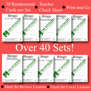 Preview of Science Bingo Mega Bundle 41 sets - Great for Review and Cover Lessons
