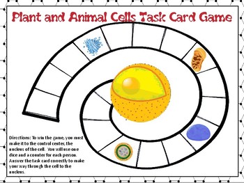 Science Biology Animal and Plant Cell Task Cards Game Activity | TPT