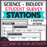 Science- Biology End of Year Student Survey Stations Activ
