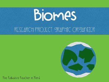 Preview of Science Biomes Research Project Graphic Organizer