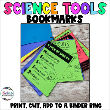 Preview of Science Bookmarks - Student Science Tools - Science Review - Test Prep