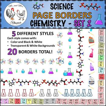 Preview of Science Page Borders: Chemistry - Set 2 {Portrait Borders}