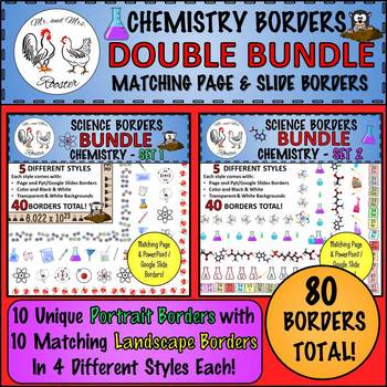 Preview of Science Borders DOUBLE BUNDLE: Chemistry Borders (Page and Landscape)