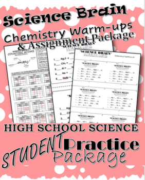 Preview of Science Brain - Chemistry Activities & Worksheet Practice Series!