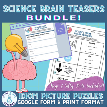 Preview of Science Brain Teaser Puzzles | Guess The Picture | Digital & Print BUNDLE