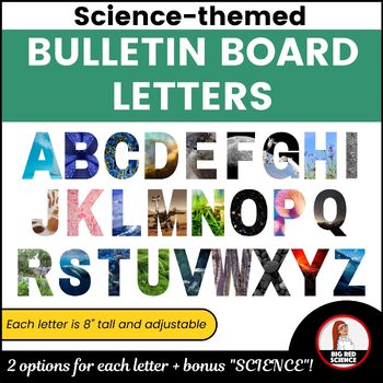 Preview of Science Bulletin Board Letters - Classroom Science Decor