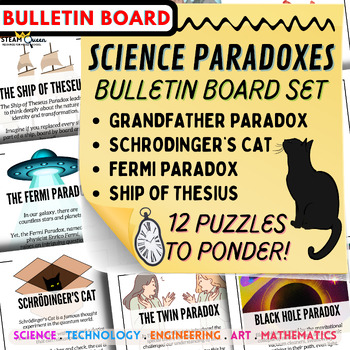 Preview of Science Paradoxes Bulletin Board Set: Unique Classroom Decor Black Holes & More!