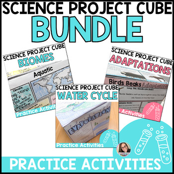 Preview of Science Bundle 3D Project Cube – Craft & Activity for Grades 3-5 Science Centers