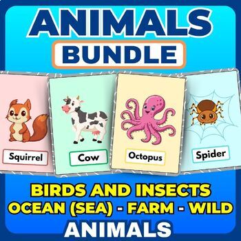 Preview of Science Bundle: Ocean, Farm, Wild Animals, Birds and Insects (+100pages)