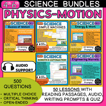 Preview of Science Bundle Physics Motion Simple Machines Reading Passages Digital Resource