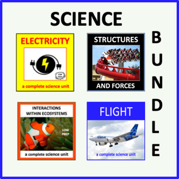 Preview of Science Bundle - Structures and Forces, Ecosystems, Flight, and Electricity