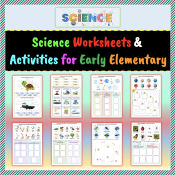 Preview of Science Worksheets and Activities for Early Elementary (No Prep Printables)