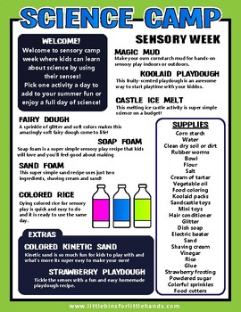 Preview of Science CAMP Theme: Sensory (FREE)