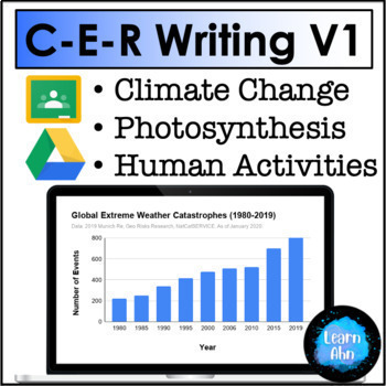 Preview of Science CER Practice Writing Prompts V1  ⭐ Real Data | Interpreting Graphs