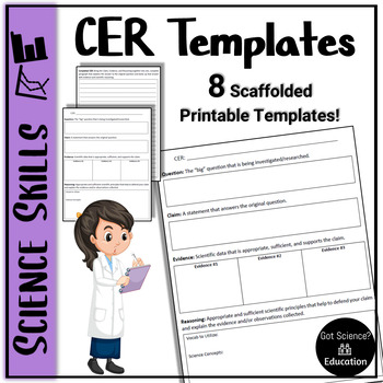 Preview of Science CER Writing Templates