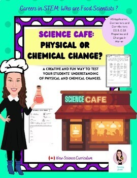 Preview of Science Cafe. Physical or Chemical Change. Food Science Project. Print and Go