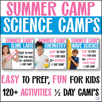 Preview of Summer Camp Lesson Plans & Activities: Science Camp Slime, Chemistry & Waves