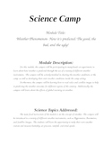 Science Camp Module For Weather 