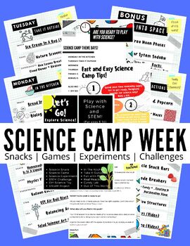 Preview of Science Camp Week Bundle
