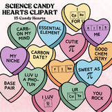 Science Candy Heart Valentine's Clipart | Moveable Pieces