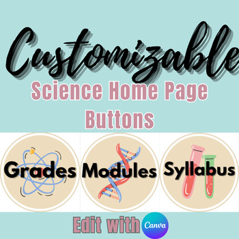 NEW! Canvas Buttons- EDITABLE by Social Studies and So Forth