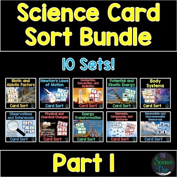 Preview of Science Card Sort Bundle (Part 1) - Includes 10 Complete Sets