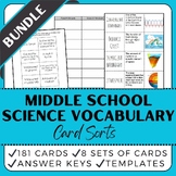 Middle School Science Vocabulary Card Sorts