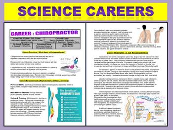 Preview of Science Careers : Chiropractor Article and Worksheet (Biology / Health)