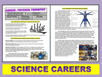 Preview of Science Careers : Physical Therapist Article and Worksheet (Health / Biology)