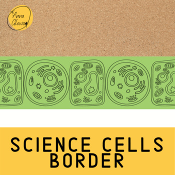 Preview of Science Cells Diagram Biology Printable Bulletin Board Border Classroom Decor