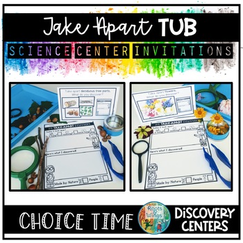 Preview of Kindergarten Science Center Activities, Take-Apart Tub, Sensory Bin, Nature Tray
