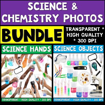 Preview of Science Chemistry Mockups Stock Photos BUNDLE with Hands Real Photo Clipart